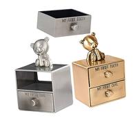 UPKOCH Scatola Per Denti Da Latte Per Il Primo Ricciolo Dei Denti Scatola Per Ricordi Per Neonati Organizza I Denti Persi Del Bambino Con Stile