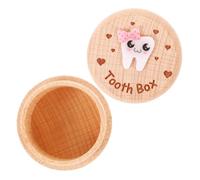 UPKOCH Scatola Per Denti in Legno Scatola Porta-denti Elegante Per Ragazzo Ragazza Conservazione Ordinata Dei Denti Da Latte Ricordo Prezioso Per Generazioni Future