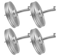 UPKOCH Set 4 Pezzi Coperchi Versatore in Acciaio Inox con Guarnizione Silicone, Beccucci per Barattoli Olio e Aceto, Accessori Cucina per Uso Domestico, Ristorante e Bar