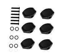 UPKOCH Set 6 Pezzi Manopole per Accordatore Chitarra in Metallo Nero, Accessori per Basso Elettrico, Design Compatto per Chitarristi