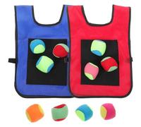 UPKOCH Set di 2 giubbotti adesivi per bambini, con 2 giubbotti e 10 palline in velcro, per divertimento in interni ed esterni