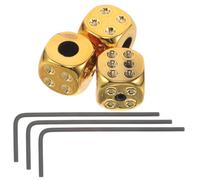 UPKOCH Set di 3 manopole per chitarra elettrica: manopole di controllo del volume e del tono a forma di dado con chiave - Controllo della chitarra girevole per parti di strumenti bassi di ricambio