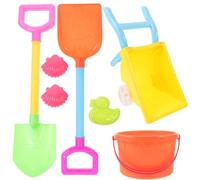 UPKOCH Set Giocattoli da Spiaggia 6 Pezzi Carrello e Secchio, Strumenti di Dragaggio, Gioco Educativo e Divertente per Attività Estive All’aperto Colore Casuale
