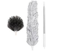 UPKOCH Set Spolverino Telescopico per Soffitto Manico Regolabile Spazzola per Polvere senza Perdita di Peli Attrezzo per Pulizia Casa e Auto per Ventilatori e Angoli Difficili