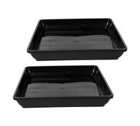 UPKOCH Sottovaso Quadrato 2 Pezzi in Plastica 35 Cm per Vasi da Giardino e Piante Grasse, Vassoio Raccolta Acqua 30 X 30 X 4,10 Cm