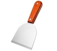 UPKOCH Spatola Pizza Triangolare in Acciaio Inossidabile Raschietto tagliapasta con Manico Pancake Spatola Turner Spatola per Barbecue Grill Cottura 19 x 10,3 cm