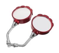 UPKOCH Specchietti Retrovisori Laterali per Bicicletta e Scooter Set da 2 Pezzi Rosso per Manubrio M10 Montaggio, Resistenza alle Intemperie e Riduzione Vibrazioni, per Sicurezza
