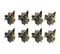 UPKOCH Spilla a Forma di Gatto Cappello da Strega in Lega Nera Set da 8 Pezzi Distintivi Smaltati per Halloween Accessori Versatili per Giacche Zaini e Cappelli da Donna e Uomo