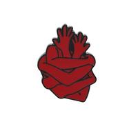 UPKOCH Spilla Vintage Cuore Rosso Braccia Cartoon Accessorio Creativo per Abbigliamento Donna Decorazione Originale per Festa e Anniversario