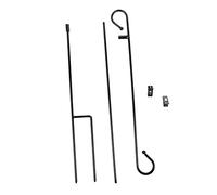 UPKOCH Supporto Per Bandiera Da Giardino Resistente in Metallo Con 2 Clip, Portabandiera Per Esterni Facile Da Montare, Decorazione Per Giardino, Porta Striscioni Antivento Per Feste All’aperto