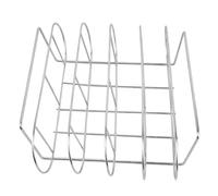 UPKOCH Supporto per Costine in Acciaio Inossidabile Argento Design Ergonomico e Facile da Pulire, Accessorio per Picnic e Uso Domestico al Barbecue