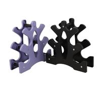 UPKOCH Supporto Per Manubri in Plastica Resistente, Porta Pesi Piccolo e Compatto, Rastrelliera Per Manubri Da Casa, Set 2 Pezzi Per Organizzazione Attrezzi Fitness