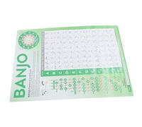UPKOCH Tabella degli Accordi Facile da Leggere e Portatile su Carta Patinata Verde per Apprendere e Praticare la Diteggiatura per Banjo per Principianti