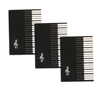 UPKOCH Taccuino di Pentagrammi Riutilizzabile 3 Pezzi Pagine Staccabili in Carta Nera per Esercizi Musicali per Pianoforte e Chitarra