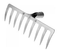 UPKOCH Testa di Rastrello in Metallo da Giardino a 9 Denti Resistente per Allentare Terreno, Attrezzo Agricolo Multifunzione per Uso Cortile e Giardinaggio, Sostituzione Affidabile per Lavori Pesanti