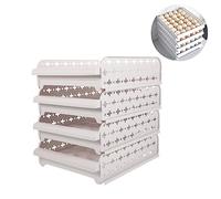 UPKOCH Vassoio Portauovo per Frigorifero Contenitore per Uova in Plastica a 4 Strati Organizzatore per La Conservazione delle Uova