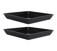 UPKOCH Vassoio quadrato per piante da 35 cm, in plastica, 2 pezzi, per bonsai e piante grasse, per interni ed esterni