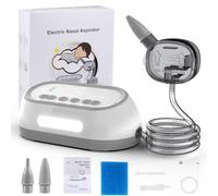 Uplayteck Aspiratore Nasale Neonato Elettrico, 6 Aspirazione & 2 Punte in Silicone Morbido, 2000mAh Aspiratore Nasale Bambini Portatile con 3 Luci Notturne e 6 Musica Rilassante，LCD & Facile da Pulire