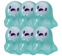 Upliftgift Cute Halloween Party Favor, Answerlup Mystery Glow-in-The-Dark Ghost Blind Box, Luminous Mini Resin Cute Miniature Ghost Figurines for Outdoor Car House Landscape(Verde,6Pcs Ghostly Ghost)