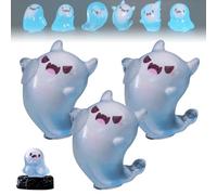 Upliftgift, Grazioso Bomboniera per Feste di Halloween, Answerlup Mystery Glow-in-The-Dark Ghost Blind Box, Mini Statuette di Fantasmi Miniatura Resina Luminosa Paesaggio(Blue,3Pcs Little Devil)