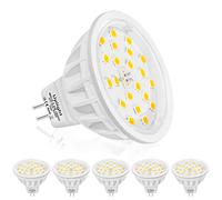 Uplight Lampadine LED MR16 da 5,5W,Bianco Naturale 4000K,Faretto non Dmmerabile DC12V GU5.3,600 LM Ra85, angolo di emissione 120°, Confezione da 6.