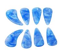Uplory Guzheng Picks dita, 8pc, polimero silicone delicato di delicato liscio elastico Professional Guzheng Coperture per unghie Guzheng per amanti della musica riutilizzabili a (Mountain Color)