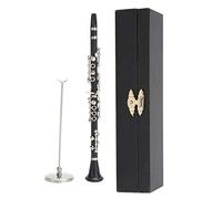 Uplory Mini modelo de flauta con base, juego de instrumentos navideños para de fiesta, adornos de instrumentos musicales en miniatura, colección de manualidades, adornos navideños