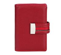 Uplory Porta biglietti da visita, Porta carte per donna Rfid in pelle PU antismagnetizzazione, Porta carte Porta carte per donne che viaggiano per attività all'aperto (Red)