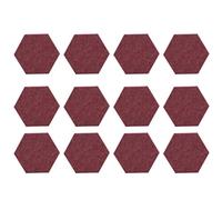 Uplory Sound Absorption Board,12Pcs,Hex Acoustic Panels Noise Reduction Aid Wall Soundproofing Panels Home Theater Office Studio Decor Polyester Fiber,for Home Studio (Dark Red)