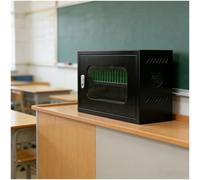 UPLTOE Armadio di Ricarica Portatile per Telefoni | Caricatore per Telefoni da 20/30/40/50/60 Slot | Uscita 5V/2A | Bloccabile, Portatile, con Ruote, per Scuole e Ospedali 20slot-Black