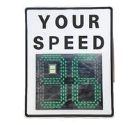 UPLTOE Cartello Radar Ad Energia Solare, Limite di velocità a LED, per Strade, Segnaletica di Sicurezza Stradale, Quartieri, 61 X 99 Cm, Bianco