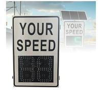UPLTOE Cartello Radar, Limite di velocità Regolabile, Indicatore di velocità, Cartello Stradale Radar con Accessori, Cartello Radar a LED Ad Energia Solare, 61 X 99 Cm