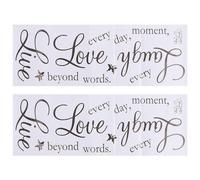 Upluckey 2 fogli di adesivi da parete con scritta "Live Laugh Love" Live Every Moment Laugh Every Day Love Beyond Words, adesivi decorativi da parete