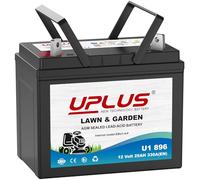 Uplus 896 U1 - Batteria per tosaerba da equitazione, 12 V, 330 CCA per trattori da giardino, senza manutenzione, adatte per John Deere/Countax/Cub Cadet/MTD/Hayter Terminal:+,-