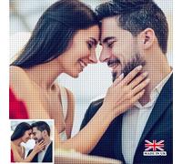 UPMALL Diamond Painting Personalizzato Foto - 5D Diamond Painting Kit Completo Pittura, Foto Personalizzata con Diamanti, DIY Regalo per la Decorazione di Arte Domestica, Diamanti Rotondo 50x70cm