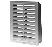 Upmann 50141 - Griglia di ventilazione in plastica, 10 x 16 cm, regolabile, con numero di montaggio, colore: Bianco