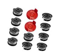 UPOICDS Bobina di Filo di Ricambio for decespugliatore, per Einhell | GE-CT 18/28 Li e GE-CT 18/28 Li TC, filo di ricambio in nylon for decespugliatore 1,6 mm 4,9 m (10 bobine + 2 coperture)