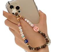 Uposao Cordino per Cellulare Acrilico Perline Perle di Vetro Ornamenti Collana per Cellulare con Perline Anti-Perso Catena per Cellulare Cordino Colorato per Telefono Bohemien