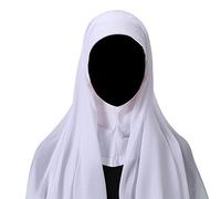 Uposao Donna Musulmana Hijab Chiffon Sciarpa Lunga Scialle Donna Fasce Musulmane Copricapo Turbante Sciarpe Scialle Velato Berretto Islamico Traspirante Velo Senza Lacci