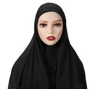 Uposao Donna musulmana Hijab Chiffon Sciarpa lunga Scialle Donna Fasce musulmane Copricapo Turbante Sciarpe Scialle velato Berretto islamico traspirante Velo senza lacci