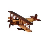 Uposao Modello di Aeroplano retrò, Modello di Aereo Vintage Aliante Fatto a Mano Aeroplano in Legno Mini Biplano Modello di Aeroplano Giocattolo Decorazione Artigianale per Ufficio casa caffè