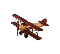 Uposao Modello di Aeroplano retrò, Modello di Aereo Vintage Aliante Fatto a Mano Aeroplano in Legno Mini Biplano Modello di Aeroplano Giocattolo Decorazione Artigianale per Ufficio casa caffè