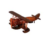 Uposao Modello di Aeroplano retrò, Modello di Aereo Vintage Aliante Fatto a Mano Aeroplano in Legno Mini Biplano Modello di Aeroplano Giocattolo Decorazione Artigianale per Ufficio casa caffè