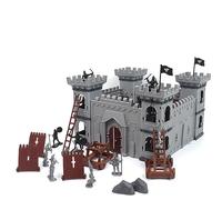 Uposao Set di Giochi di Guerre Antiche, Castello Medievale Con Cavalieri Action Figure, Accessori per la Costruzione Modello di Castello Giocattolo, Soldati, Scudo
