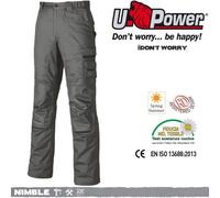 UPOWER PANTALONI ESTIVI ANTINFORTUNISTICA NIMBLE Stone Grey DW084SG U-Power