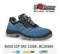 Upower Scarpa Antinfortunistica Bassa SRC S1P Pelle scamosciata BOSS U-POWER -