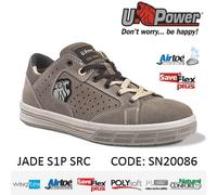 Upower Scarpa Antinfortunistica S1P SRC Bassa Pelle scamosciata JADE U-POWER
