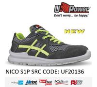 UPOWER SCARPA LAVORO ANTINFORTUNISTICA ULTRA TRASPIRANTE S1P SRC NICO U-POWER