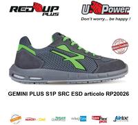 UPOWER SCARPE ANTINFORTUNISTICA GEMINI PLUS S1P SRC ESD U-POWER RED UP PLUS