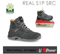 U-Power Scarpe antinfortunistiche Real Alte scamosciate S1P SRC puntale acciaio e antiperforazione